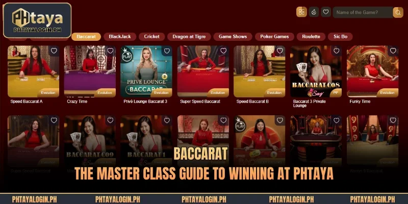 Phtaya responsive casino interface displayed on mobile screen